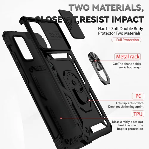 Vista 8 de Funda para Samsung Galaxy S20 Plus con cubierta para lente de cámara, protector de pantalla HD, resistente a caídas de grado militar, soporte