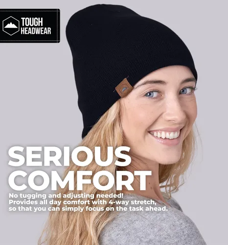 Vista 12 de Tough Headwear Daily Knit Beanie – Gorros para hombre – Sombreros de invierno para hombres y mujeres – Sombreros de punto cálidos para clima frío