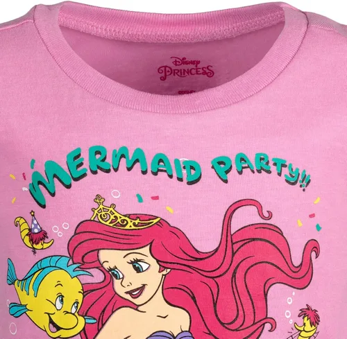 Vista 4 de Disney Minnie Mouse Princess Belle The Little Mermaid Moana Lilo &Stitch Frozen - Camiseta de cumpleaños para niñas pequeñas a niños pequeños