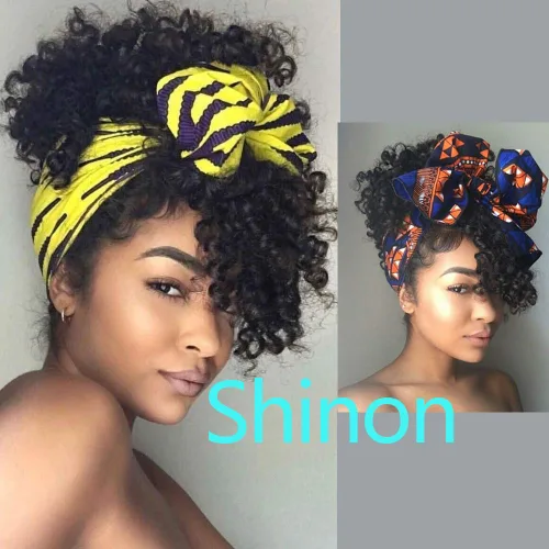 Vista 8 de Shinon Flequillo rizado de cabello humano con clip, extensiones de cabello real 10 A, color negro