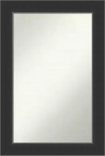Vista 288 de Amanti Art Espejo personalizado, espejo de baño negro Astor, espejo de pared o espejo de tocador de baño sobre el fregadero (25 x 25 pulgadas)