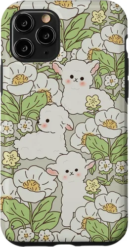 Vista 27 de Funda para iPhone 16 con diseño de oveja, cordero, margarita, granjero