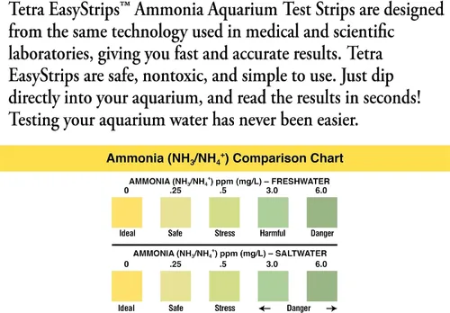 Vista 5 de Tetra EasyStrips, tiras de prueba completas para acuario, prueba de agua, 25