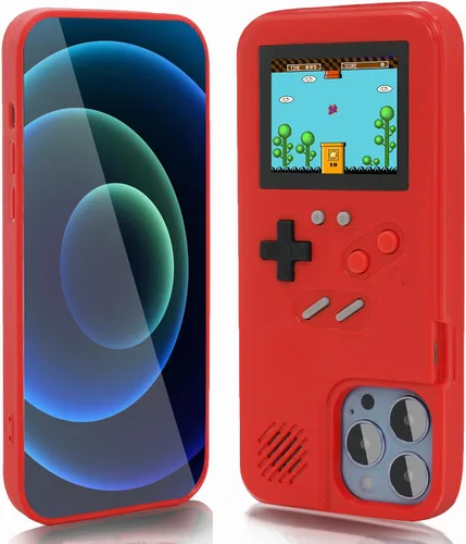 Vista 10 de Funda Gameboy para iPhone 6 Plus/ 6s Plus/ 7 Plus/ 8 Plus, diseño retro de 168 juegos clásicos, con pantalla de video a color, funda para teléfono a