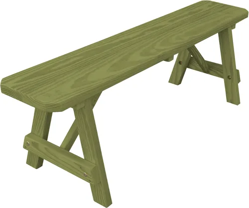 Vista 51 de Furniture Barn USA Banco tradicional de pino tratado a presión de 2 pies, tinte de cedro