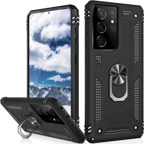 Vista 77 de IKAZZ Funda para Galaxy S21, Grado Militar Resistente a Golpes de Servicio Pesado Cubierta Protectora para Teléfono Pasa Prueba de Caída de 16 pies