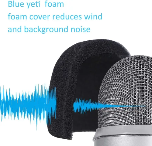 Vista 3 de Blue Yeti - Soporte de brazo de tijera con 2 parabrisas de espuma para micrófono Blue Yeti y Yeti Pro YOUSHARES