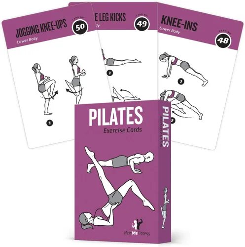 Vista 20 de NewMe Fitness Tarjetas de entrenamiento de peso corporal, baraja de instrucciones de fitness para mujeres y hombres, guía de fitness