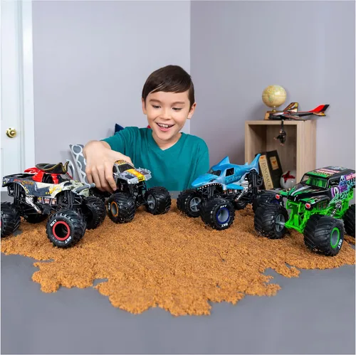 Vista 5 de Monster Jam Monster Truck oficial - El Toro Loco - Vehículo fundido a presión a escala 1:24 - Llantas cromadas y neumáticos para todos
