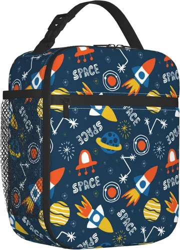Vista 9 de Lonchera Astronauts&Space con aislamiento para niños, organizador térmico portátil para niños