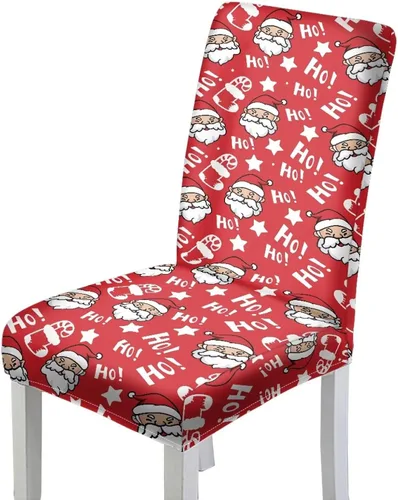Vista 16 de HUGS IDEA Juego de 4 fundas para sillas de comedor de Navidad, fundas elásticas para sillas de cocina, fundas elásticas para sillas de comedor