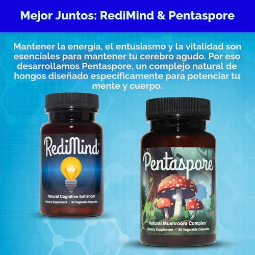 Vista 9 de RediMind - Suplemento Natural para Mejora Cognitiva en Cápsula - Sin GMO, Vegano, Sin Gluten