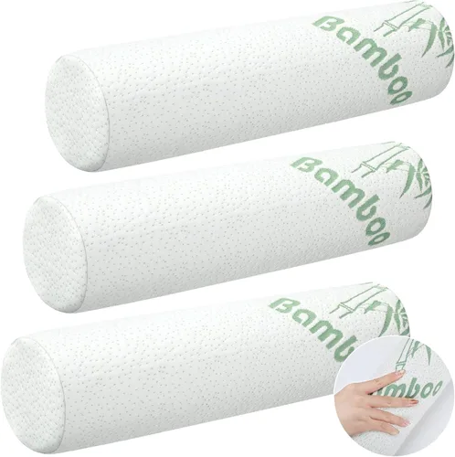 Vista 12 de Bucherry 1 Pieza 40 x 15 cm Almohada Cervical Enrollable de Espuma de Memoria Cilíndrica Almohada de Apoyo para el Cuello Redonda para Cama