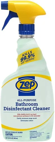 Vista 2 de Zep Home Pro Limpiador desinfectante multiusos para baño, 32 onzas líquidas (caja de 6) - R53406 R53406