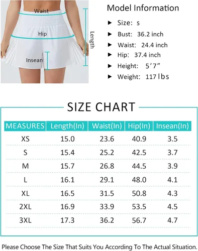 Vista 7 de THE GYM PEOPLE Pantalones cortos de entrenamiento de cintura alta para mujer, plisados, con forro de malla y bolsillo con cremallera
