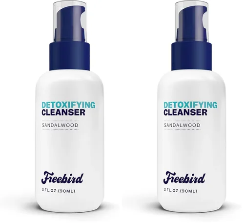 Vista 7 de Freebird Limpiador diario de cuerpo y cara para hombres, limpiador desintoxicante de piel con vitamina E y ácido salicílico, lavado exfoliante