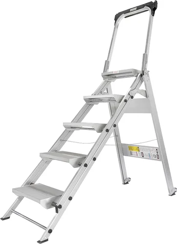 Vista 5 de Xtend & Climb WT2 Contractor Series Taburete plegable con pasamanos, 2 escalones, aluminio