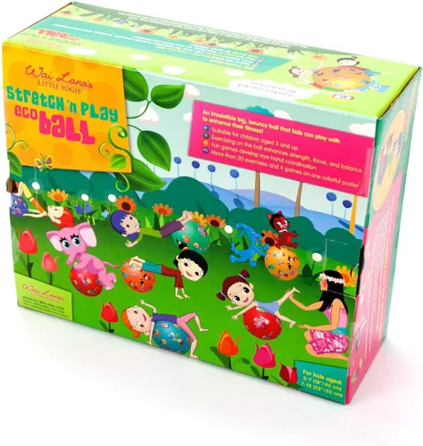 Vista 3 de Wai Lana 's Little Yogis (tm) Stretch 'n Play Eco Ball kit