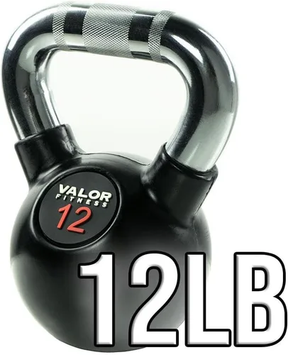 Vista 9 de Valor Fitness Chrome Kettlebells – Solid Cast Iron Kettlebell with Chrome Finish, Strength Training Weight for Swings, Squats, Cleans & Home Gym