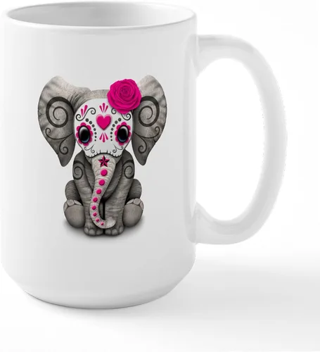 Vista 10 de CafePress Blue Elephant - Taza de café de cerámica de 15 oz (15.0 fl oz)