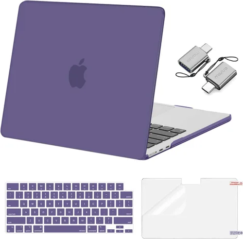 Vista 22 de Mosiso Funda para MacBook Air de 13 y 13.6 pulgadas, 2024, 2023 y 2022, M3 A3113, M2 A2681, Touch ID, carcasa rígida, cubierta de teclado, protector