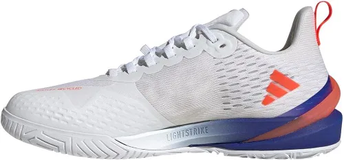 Vista 4 de adidas Tenis Adizero Cybersonic para hombre, Cloud White-core Black-solar Red