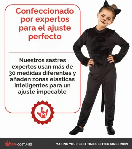 Vista 7 de fun shack Disfraz de gato negro para niñas, disfraces de Halloween