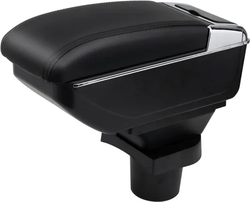 Vista 8 de Reposabrazos de Consola para Mini Cooper Coupe R50 R52 R53 R56 R57 R58 F55 F56 F57 Countryman (3 USB, Negro)
