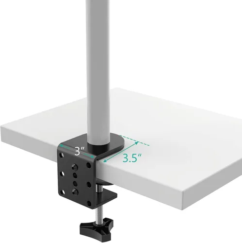 Vista 5 de WALI C Clamp Base Soporte de montaje Accesorio, Abrazadera C de escritorio para WALI Monitor Mount Workstation System (C-CLAMP), negro