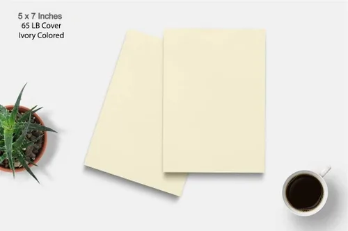 Vista 3 de 100 hojas de cartulina marfil, papel de impresora de 5 x 7 pulgadas de grosor para álbumes de recortes, invitaciones e impresión estacionaria, papel