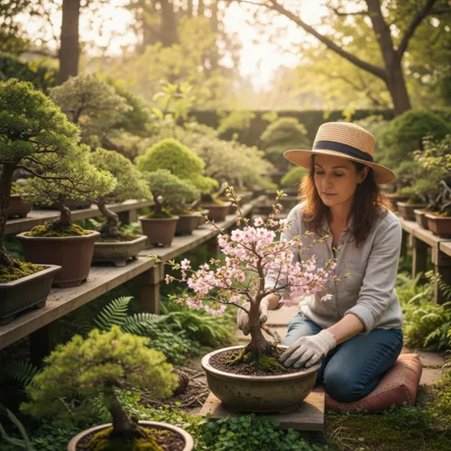 Vista 4 de Semillas de flor de cerezo japonés, semillas de bonsái, paquete de 30 semillas de árbol bonsái