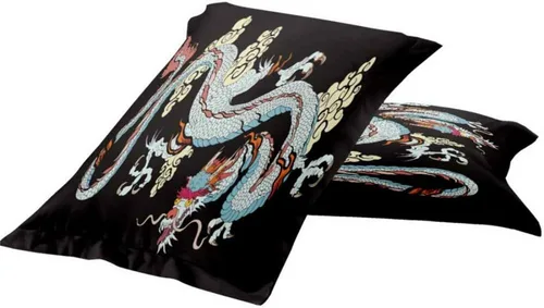 Vista 5 de Juego de ropa de cama 3D con estampado de dragón chino, tamaño Queen, ropa de cama con funda de almohada, textiles para el hogar, tamaño individual