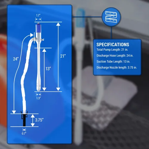 Vista 3 de 2 bombas - Bomba de combustible de sifón con batería TERA PUMP 2AA con parada automática para E85, E15, gas (2.4 galones por minuto)