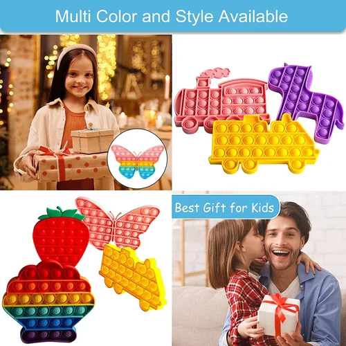 Vista 6 de Juguete sensorial para la ansiedad de burbuja de empuje, juguetes sensoriales para apretar, regalos novedosos para niños y niñas, herramientas