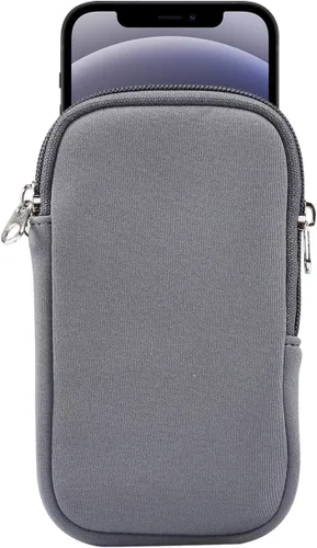 Vista 6 de Funda de neopreno para teléfono celular, suave, elástica, a prueba de golpes, funda cruzada con cordón para collar para iPhone 12 Pro Max XS