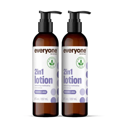 Vista 9 de Everyone Loción 2-en-1 para manos/cuerpo, 8 onzas (paquete de 2) cítricos y menta hecha con aceites esenciales para hombres y mujeres
