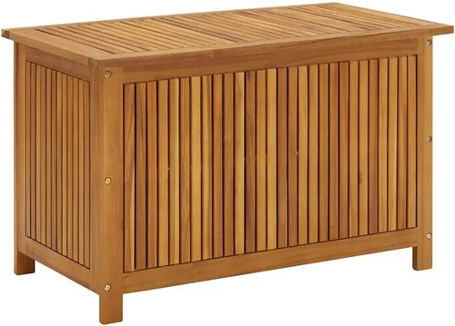 Vista 10 de vidaXL Caja de almacenamiento de jardín 23.6"x19.7"x22.8" madera maciza Acacia