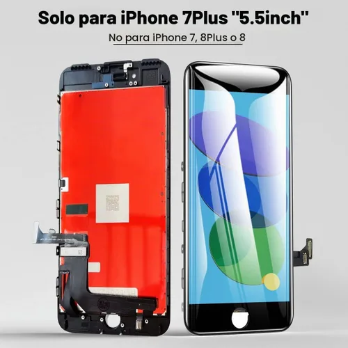 Vista 3 de EFAITHFIX para iPhone 7 Plus reemplazo de pantalla LCD negra de 5.5 pulgadas, conjunto de marco de visualización LCD, pantalla táctil 3D