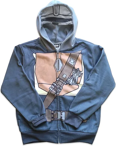 Vista 3 de Star Wars The Mandalorian - Sudadera con capucha con cremallera para adultos y niños