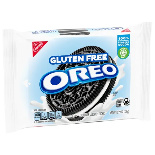 Vista 10 de OREO Galletas sándwich de chocolate sin gluten, galletas sin gluten, 13.29 oz