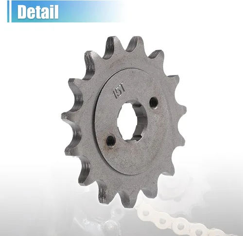 Vista 6 de X AUTOHAUX 1 juego de 520 estilos 15 dientes 0.787 in ID motocicleta piñón delantero para motocicleta 50cc 70cc 110cc 125cc motocicleta Dirt Pit