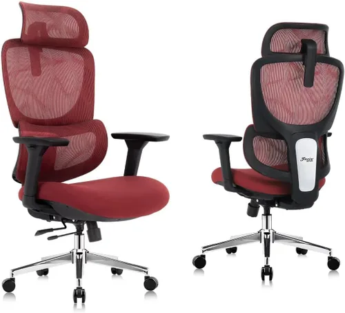 Vista 9 de Jacia House Silla ergonómica de malla negra para oficina en casa, silla de juegos grande y alta, soporte lumbar de alto ajuste, reposabrazos 4D