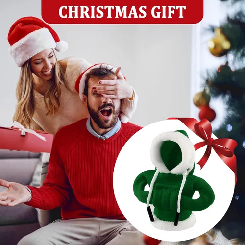 Vista 6 de Cubierta para palanca de cambios de coche con capucha OFBAND, cubierta para perilla de cambios de coche de Navidad para palanca de cambios