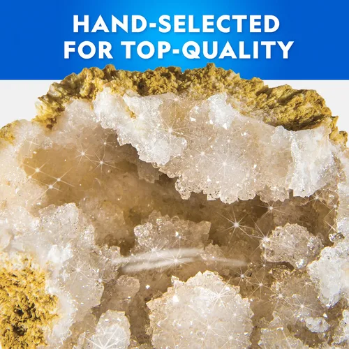 Vista 4 de Abre 15 geodas y explora los cristales con National Geographic Extra-Large Natural Specimens, Safety Goggles, Real Crystals Inside, Break Your Own