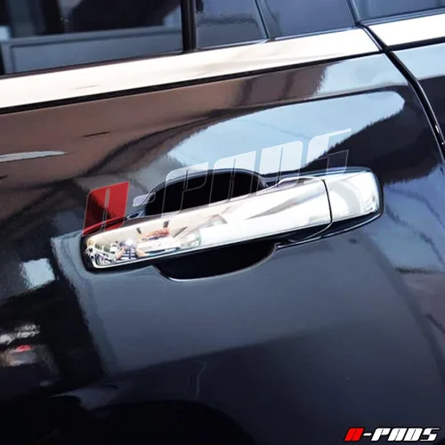 Vista 2 de Compatible con (Solo superponer pegar, NO para SNAP en Reemplazo) Cubierta de Manija de Puerta Cromada para 05-06 07 08 09 2010 Chrysler