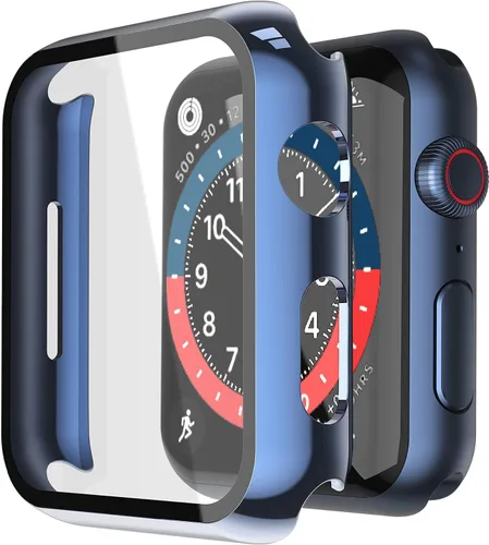 Vista 11 de Misxi Juego de 2 Fundas de Vidrio Templado Compatibles con Apple Watch Series 3 y Series 2 de 1.496 Pulgadas, Protector de Pantalla de Policarbonato