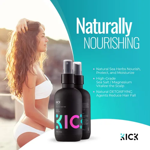 Vista 8 de Kick Champú + acondicionador + espray de sal marina + crema formadora de fijación media, paquete de energía para hombre, cuidado y peinado