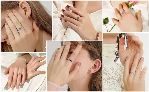 Vista 4 de ZELORES 35 anillos para ansiedad ajustables para aliviar el estrés y la ansiedad anillos apilables de ópalo de girasol para mujeres y hombres