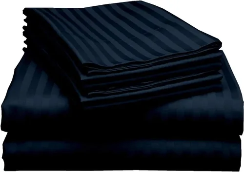Vista 32 de Juego de sábanas de lujo para sofá cama individual, color negro, 100% algodón egipcio de 800 hilos, se adapta fácilmente a colchones de hasta 5
