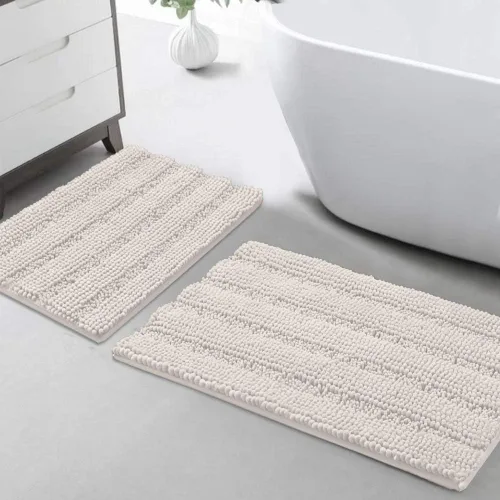 Vista 136 de Turquoize Alfombra de baño de chenilla de lujo para baño, extra absorbente, alfombra de ducha de microfibra antideslizante para baño, alfombra Aqua